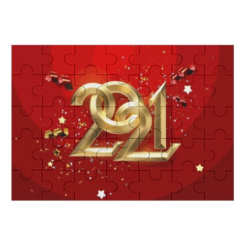yanfind Picture Puzzle 2021 Year Golden Letters Calligraphic Ribbons Party  Happy 5K Family Game Intellectual Educational Game Jigsaw Puzzle Toy Set