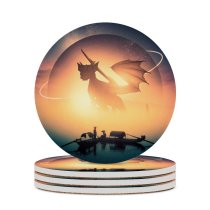 yanfind Ceramic Coasters (round) Thiago Garcia Fantasy  Boats Planet Surreal Family Game Intellectual Educational Game Jigsaw Puzzle Toy Set