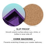 yanfind Ceramic Coasters (round) Vitalik Vynarchyk Architecture  Contemporary Purple Building Clear Sky Family Game Intellectual Educational Game Jigsaw Puzzle Toy Set
