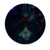 yanfind Ceramic Coasters (round) Black Dark Skyscrapers Shanghai Cityscape Aerial Night City Lights Family Game Intellectual Educational Game Jigsaw Puzzle Toy Set