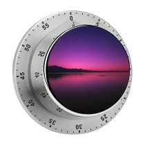 yanfind Timer Travis Blessing Sunset Lake Dusk Purple Sky Reflection Dawn Dark Backlit 60 Minutes Mechanical Visual Timer