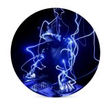 yanfind Ceramic Coasters (round) Black Dark DJ Electronic Dark AMOLED Family Game Intellectual Educational Game Jigsaw Puzzle Toy Set
