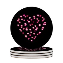 yanfind Ceramic Coasters (round) Black Dark Love Love Heart Hearts Lights Night Family Game Intellectual Educational Game Jigsaw Puzzle Toy Set