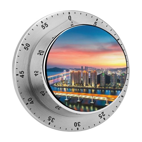 yanfind Timer Anek Suwannaphoom Busan Gwangan  City Lights Sunset Harbor Sky Metropolitan Urban 60 Minutes Mechanical Visual Timer