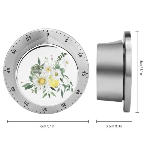 yanfind Timer Arrangement  Bloom Herb Foliage Beauty Greenery Wedding Garden Romantic Date Daisy 60 Minutes Mechanical Visual Timer