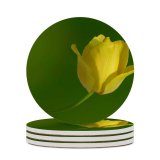 yanfind Ceramic Coasters (round) Tulip Flower Petal Plant Flowering Botany Leaf Pedicel Family Game Intellectual Educational Game Jigsaw Puzzle Toy Set