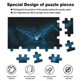 yanfind Picture Puzzle Comfreak Black Dark  Dark Moonlight Forest Bokeh Flying Family Game Intellectual Educational Game Jigsaw Puzzle Toy Set