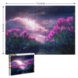 yanfind Picture Puzzle Path Thunderstorm Dark Sky 5K Family Game Intellectual Educational Game Jigsaw Puzzle Toy Set