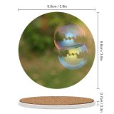 yanfind Ceramic Coasters (round) Soap Bubble Art Reflection Light Liquid Grass Sunlight Macro Sky Ball Family Game Intellectual Educational Game Jigsaw Puzzle Toy Set
