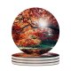 yanfind Ceramic Coasters (round) Dan Freeman Autumn Fall Maple Tree Foliage Sunlight Westonbirt National Arboretum England Family Game Intellectual Educational Game Jigsaw Puzzle Toy Set