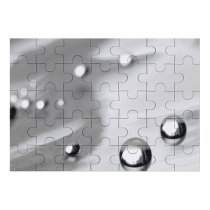 yanfind Picture Puzzle Colour Silver Grey Drops Macro Ball Reflection still  Playing with Light Family Game Intellectual Educational Game Jigsaw Puzzle Toy Set