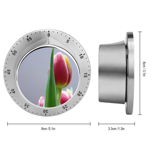yanfind Timer Tulip Grey Petal Flower Bud Plant Flowering Stem Botany 60 Minutes Mechanical Visual Timer