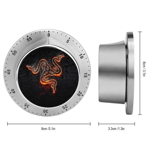 yanfind Timer Dark Forged Razer Fire 60 Minutes Mechanical Visual Timer