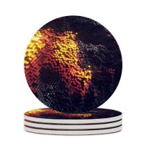 yanfind Ceramic Coasters (round) Dante Metaphor Abstract Squares Rays Bars Blocks Family Game Intellectual Educational Game Jigsaw Puzzle Toy Set
