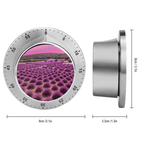 yanfind Timer Talip ÇETİN Lavender Fields Landscape Sky Garden 60 Minutes Mechanical Visual Timer