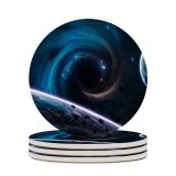 yanfind Ceramic Coasters (round) Vadim Sadovski Space Hole Planets Horizon Asteroids  Spirals  Purple Family Game Intellectual Educational Game Jigsaw Puzzle Toy Set