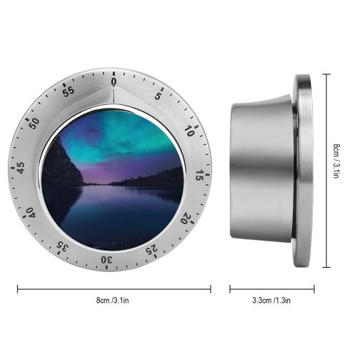yanfind Timer Dominic Kamp Bannalpsee Switzerland Aurora Borealis Starry Sky Landscape Mountains Silhouette Astronomy 60 Minutes Mechanical Visual Timer