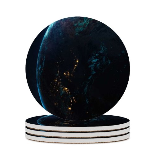 yanfind Ceramic Coasters (round) Vadim Sadovski Space Earthlike Planet Space Ship Universe Closeup Family Game Intellectual Educational Game Jigsaw Puzzle Toy Set