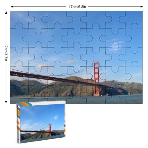 yanfind Picture Puzzle Landscapes  Suspension Sky Fixed  Landmark Sea Ocean Cable Stayed River Family Game Intellectual Educational Game Jigsaw Puzzle Toy Set