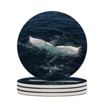 yanfind Ceramic Coasters (round) Whale Australie Walvis Sea  Oceaan Ocean Marine Biology Cetacea Wind Wave Family Game Intellectual Educational Game Jigsaw Puzzle Toy Set