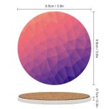 yanfind Ceramic Coasters (round) Dimensional Blank Beige Dawn Dimensional Morning Purple Dark   Sunset Grid Family Game Intellectual Educational Game Jigsaw Puzzle Toy Set