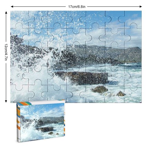 yanfind Picture Puzzle  Wave Beach Beaches Vacation Hermanus Cape Town Sea Ocean Wind Sky Family Game Intellectual Educational Game Jigsaw Puzzle Toy Set