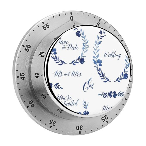 yanfind Timer Wreath Summer Wedding Homemade Watercolor Plant Engagement Flower Craft Ceremony Social Elegance 60 Minutes Mechanical Visual Timer