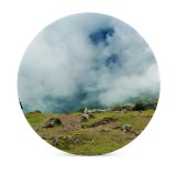 yanfind Ceramic Coasters (round) Images Fog Country Hillside Landscape Hiking Riding Grass Wallpapers  Outdoors Rock Family Game Intellectual Educational Game Jigsaw Puzzle Toy Set