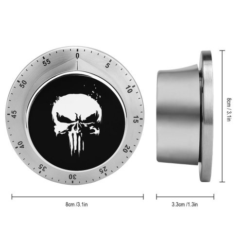 yanfind Timer TheGoldenBox Dark Minimal Punisher Marvel Comics Skull 60 Minutes Mechanical Visual Timer