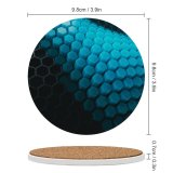 yanfind Ceramic Coasters (round) Dante Metaphor Abstract Hexagons Patterns Cyan Blocks Family Game Intellectual Educational Game Jigsaw Puzzle Toy Set