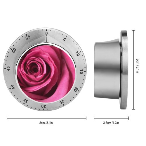 yanfind Timer Flowers Rose Macro Bloom 60 Minutes Mechanical Visual Timer
