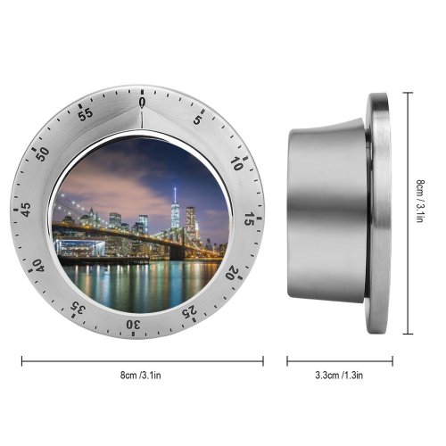 yanfind Timer Danny García Brooklyn  York Cityscape City Lights Reflections Skyscrapers Suspension 60 Minutes Mechanical Visual Timer