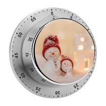yanfind Timer Celebrations Christmas Cute Snowmen Decoration Eve Happy Snow 60 Minutes Mechanical Visual Timer