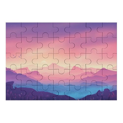 yanfind Picture Puzzle Coyle Valley Landscape Mountains Gradient Colorful Scenery Layers Panorama Family Game Intellectual Educational Game Jigsaw Puzzle Toy Set