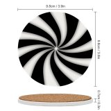 yanfind Ceramic Coasters (round) Twirl  Twister Retro Texture Textures Curve Gradient Circles  Abstract Art Family Game Intellectual Educational Game Jigsaw Puzzle Toy Set