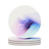 yanfind Ceramic Coasters (round) Spiral Curve Perpendicular Velocity Dynamic Caracoal Curl Caos Absctract Purple Cyan Snail Family Game Intellectual Educational Game Jigsaw Puzzle Toy Set
