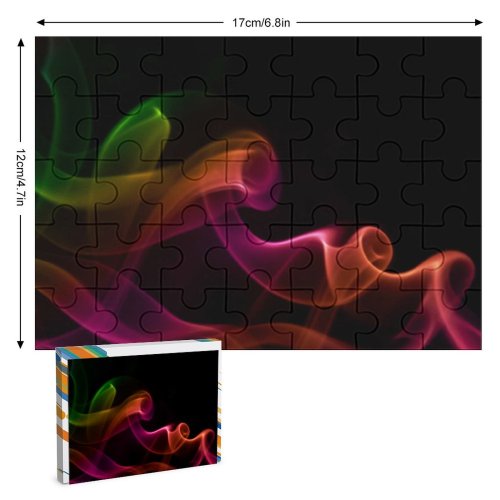 yanfind Picture Puzzle Puff Concept Magic Curve Light Chic Cigarette Fashion Smooth Fabric Abstract Wave Family Game Intellectual Educational Game Jigsaw Puzzle Toy Set