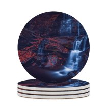 yanfind Ceramic Coasters (round) GoMustang  Glen Falls Waterfall Rocks Stowe Vermont USA Family Game Intellectual Educational Game Jigsaw Puzzle Toy Set