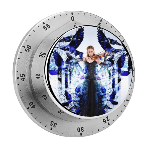 yanfind Timer Chiara Lily Fantasy Dream Violin Birds Surreal 60 Minutes Mechanical Visual Timer