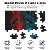 yanfind Picture Puzzle Wolf Scary Gradient Dark Family Game Intellectual Educational Game Jigsaw Puzzle Toy Set