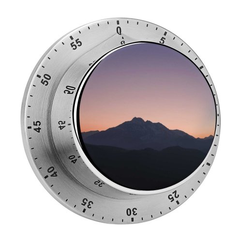yanfind Timer Luc Lagasquie Sunset Mountains Silhouette 60 Minutes Mechanical Visual Timer