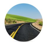 yanfind Ceramic Coasters (round) Youen California Meadow Road Landscape Scenery Beautiful Sky Clear Family Game Intellectual Educational Game Jigsaw Puzzle Toy Set
