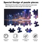 yanfind Picture Puzzle Pang Yuhao City Singapore Skyscrapers  Architecture Reflection Symmetrical Cityscape Nighttime City Family Game Intellectual Educational Game Jigsaw Puzzle Toy Set