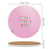 yanfind Ceramic Coasters (round) Sincerely Media Quotes Fight Like Girl Letters Girly Popular Quotes Family Game Intellectual Educational Game Jigsaw Puzzle Toy Set