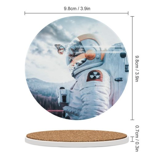 yanfind Ceramic Coasters (round) Comfreak Radioactive Suit Butterfly Science Clouds Sky Reflection Nuclear Family Game Intellectual Educational Game Jigsaw Puzzle Toy Set
