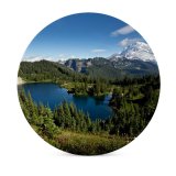 yanfind Ceramic Coasters (round) Mount Rainier Eunice Lake Landscape Sky  Mountains Snow Covered Trees Clear Family Game Intellectual Educational Game Jigsaw Puzzle Toy Set