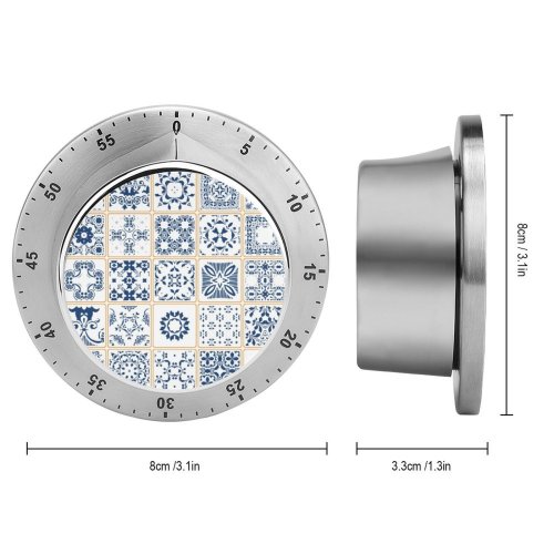 yanfind Timer Simplicity Arabic Push Marbled Plant Ideas Ceramics Porcelain Flower Retro  Curve 60 Minutes Mechanical Visual Timer