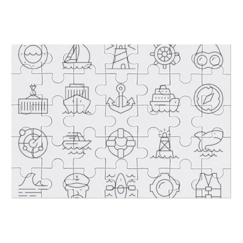 yanfind Picture Puzzle Motor Container Yacht Harbor Kayaking Ship Sea Marina Sailing Anchor Cruise Jacket Family Game Intellectual Educational Game Jigsaw Puzzle Toy Set