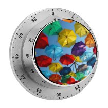 yanfind Timer Umbrellas Colorful Street Decoration Multicolor 60 Minutes Mechanical Visual Timer