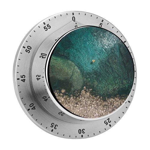 yanfind Timer Seashore Aerial Rocky Coast IOS 60 Minutes Mechanical Visual Timer